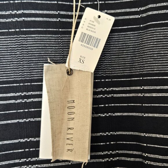 Anthropologie Moon River Denmark Tunic Dress Black Grey Size XS NWT - Picture 9 of 12